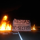 Imagen del corte de la Nacional León-Astorga anoche