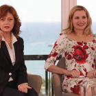 Susan Sarandon (izquierda) y Geena Davis, durante el debate sobre mujeres y cine organizado en el marco del festival de Cannes.