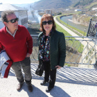 Miembros del equipo de gobierno villafranquino en la visita realizada ayer al viaducto.