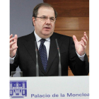 Juan Vicente Herrera, en su comparecencia ante los medios después de la reunión con Rajoy.