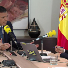 Pedro Sánchez durante la entrevista concedida esta mañana a la Ser.