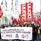 Un momento de la manifestación en Madrid, en protesta por las reformas de Justicia.