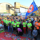 Protesta de Salvemos el Bierzo ante la cementera de Toral, el 1 de junio pasado.