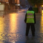 La tromba de agua y granizo que descargó con fuerza  provocó importantes problemas en Trobajo