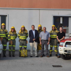 Los brigadistas del Consejo y los técnicos con el presidente del Consejo Comarcal y el responsable del área forestal del Bierzo.