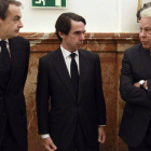 José Luis Rodríguez Zapatero, José María Aznar y Felipe González.