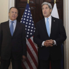 Serguéi Lavrov (y el secretario de Estado estadounidense, John Kerry.