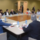 Primera reunión de la Junta de Portavoces celebrada ayer en las Cortes, dentro de la IX Legislatura.