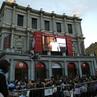 Vista de la retransmisión del Teatro Real de la ópera de Puccini "Madama Butterfly" en el Palacio Real.