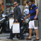 George Michael y Fadi Fawaz, en Barcelona, en julio del 2012.
