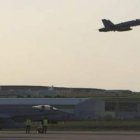 Un F-18, despegando de la base de Torrejón de Ardoz.