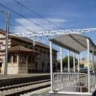 Aspecto que presentan las instalaciones de la estación ferroviaria de Sahagún en la actualidad