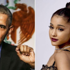 El expresidente Barack Obama y la cantante y actriz Ariana Grande.