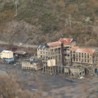 Vista aérea del lavadero de carbón de Antracitas de Fabero S.A. L. DE LA MATA