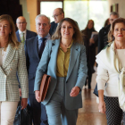 La consejera Rocío Lucas, ayer, antes de su comparecencia en las Cortes. R. GARCÍA