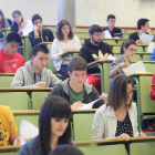 Primer día de selectividad en la Universidad de León.