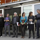 Agustín Pérez Rubio, Luisa Herrero y Koré Escobar con parte de los artistas de A Ua Crag.