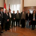 La nueva junta directiva de los hosteleros, ayer en la Diputación