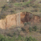 Hundimiento del terreno en Onamio debido al Coto Wagner, en una foto de archivo. L. DE LA MATA