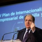 Herrera, en la clausura de la presentación del IV Plan de Internacionalización 2016-2020. M. CHACÓN