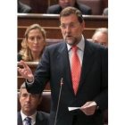 Mariano Rajoy, ayer durante su intervención en el Congreso