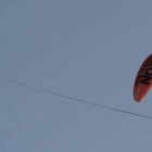Las acrobacias y giros se sucedieron durante más de media hora que duró la exhibición del paramotor