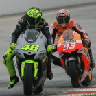 Rossi (46) y Márquez (93) en los test de Jerez.