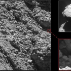 Imágenes del módulo Philae sobre la superficie del cometa 67P/Churyumov-Gerasimenko.