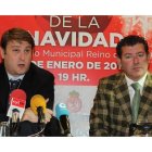 Carlos Suárez y Javier Baena, en la presentación del Partido de la Navidad.