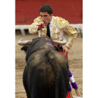 El torero leonés Javier Castaño, en una faena.