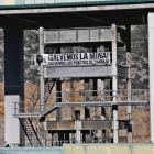 Pancarta convocada en las instalaciones de la Hullera Vasco Leonesa en una imagen de archivo.