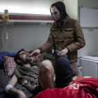 Manhal Ahmed, vecino de Mosul herido en el ataque, se recupera en el hospital de Erbil (Irak).