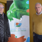 Los presidentes de los regantes, Ramón Ferrero, y de la mancomunidad, Eloy Bailez. MEDINA