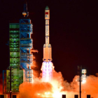 El satélite científico Wukong, en el momento del lanzamiento a finales del año pasado.