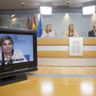 Rueda de prensa posterior al Consejo de Gobierno con Rosa Valdeón y Pilar del Olmo.