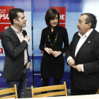 Tudanca, con el alcalde de Miranda y la candidata del PSCyL.
