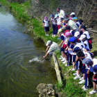 Escolares de las Pastorinas, en una jornada de iniciación.