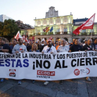 Manifestación en contra del cierre de Vestas celebrada en León el 6 de septiembre.