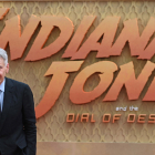 El veterano actor Harrison Ford en el preestreno de la nueva entrega de ‘Indiana Jones’ en Londres. NEIL HALL