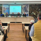 Un socio interviene ayer en la asamblea de Ferduero. DL