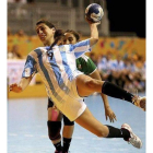 La lateral argentina Luciana Mendoza.