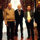 José Antonio González, Sendino, Llorente, Luis Mariano Santos y Valentín Martínez, anoche.