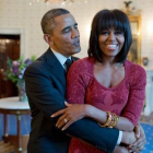 Imagen que ha colgado Obama en su Twitter para felicitar a su esposa.