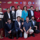 El jurado y los concursantes del nuevo concurso de TVE-1 'Masterchef Celebrity', en la presentación del programa en Madrid.