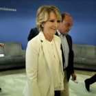 Esperanza Aguirre tras su dimisión como concejala y portavoz del PP en el Ayuntamiento de Madrid.