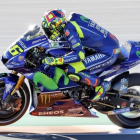 El francés Johann Zarco, en el podio de Cheste (Valencia), donde fue segundo.