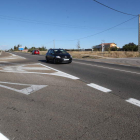 Imagen reciente de la intersección de la carretera a Montejos con la N-120. RAMIRO