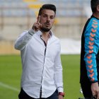 Rubén de la Barrera, durante el partido entre la Cultural y el Boiro. SECUNDINO PÉREZ