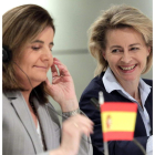 Fátima Báñez y su colega alemana Ursula von der Leyen.
