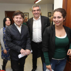 Ángela Marqués, Samuel Folgueral, Julio Villarrubia y Helena Castallano, ayer en Ponferrada.